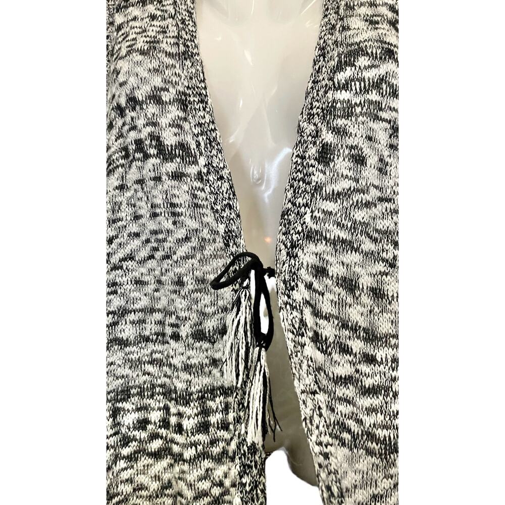 Almost Famous Women's Multicolor Slub Marled Vest Tassel Tie Sweater Vest 2X - Picture 6 of 13